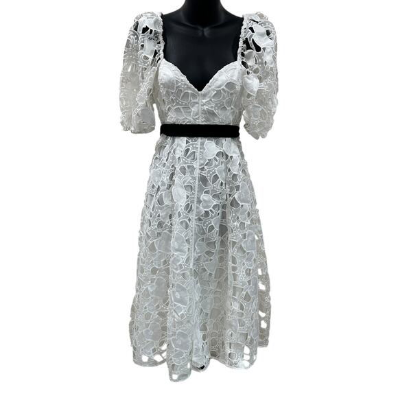 For Love & Lemons Marlene Heart-embroidery Midi Dress - Picture 2 of 10